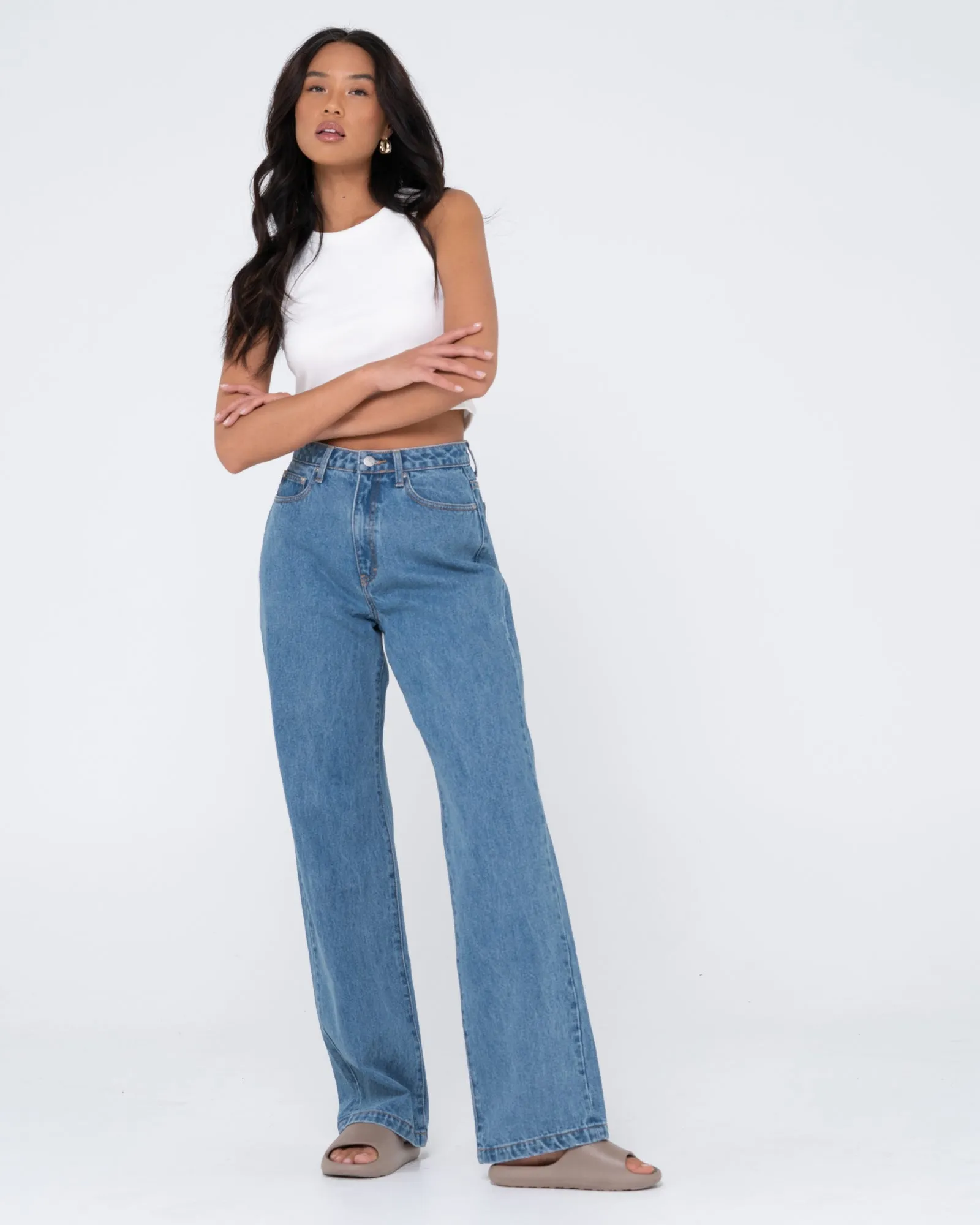 HIGH BAGGY JEAN - Sea Blue