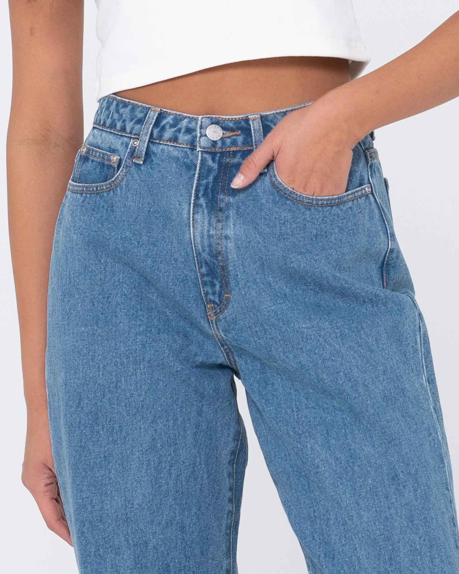 HIGH BAGGY JEAN - Sea Blue