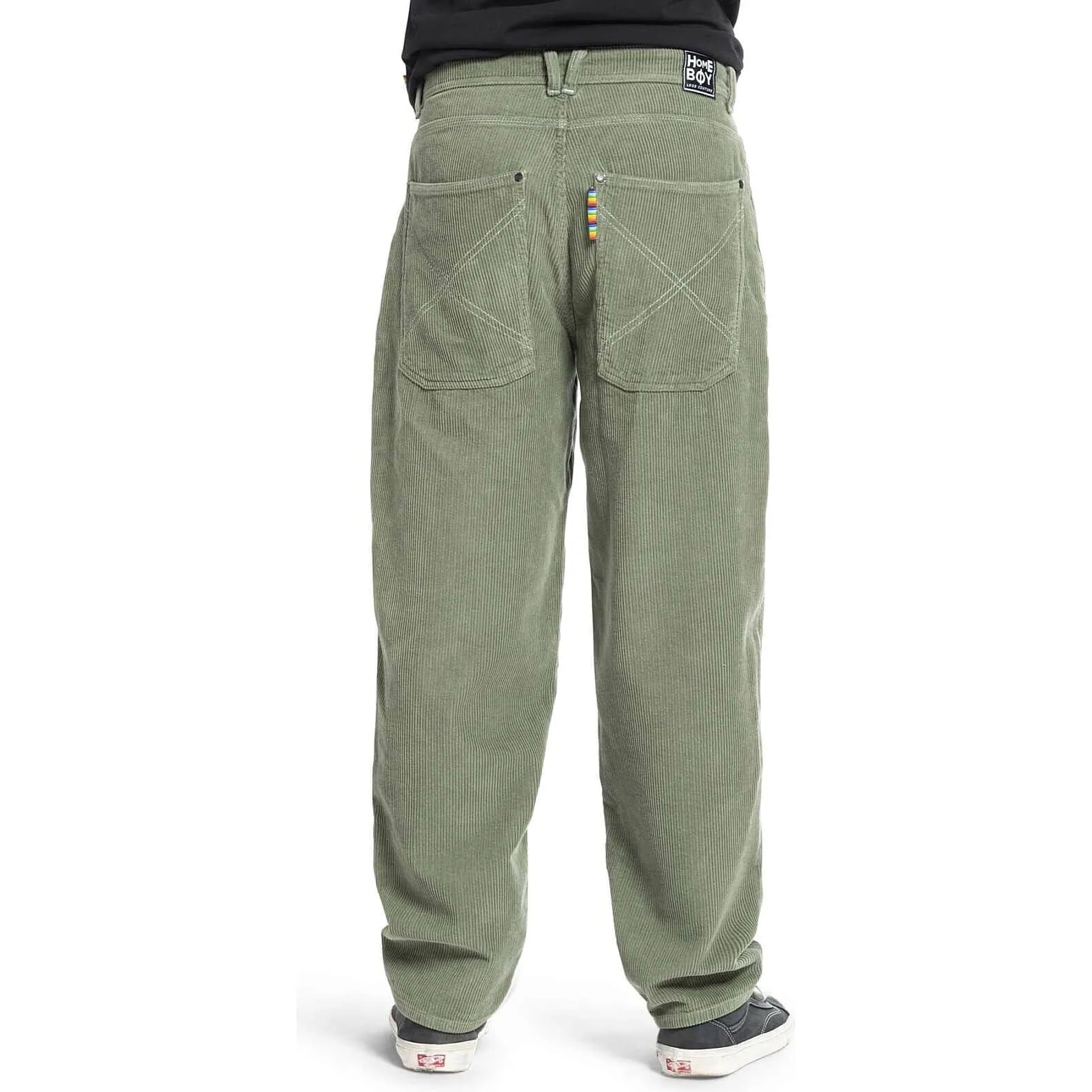 Homeboy x-tra BAGGY Cord pants OLIVE