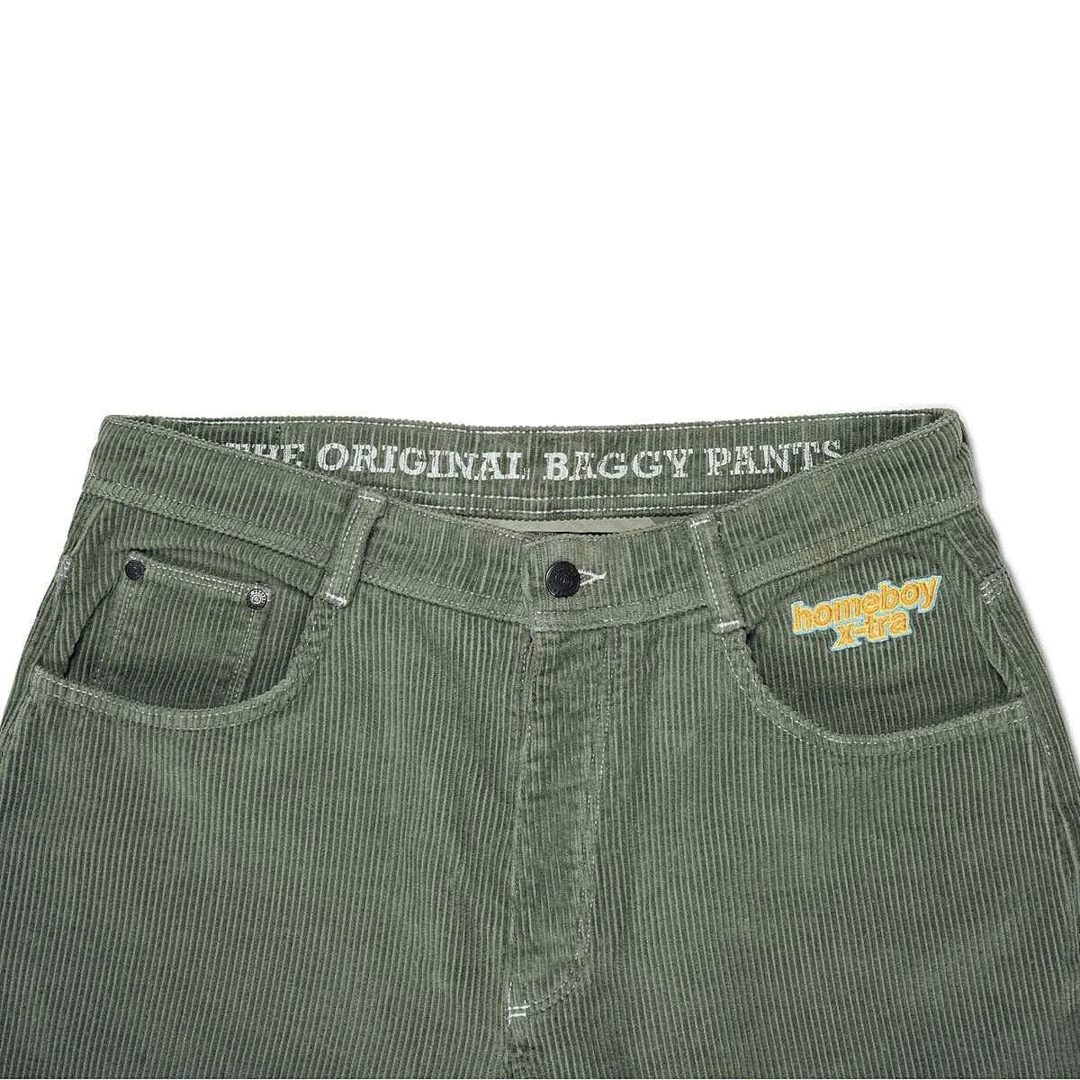 Homeboy x-tra BAGGY Cord pants OLIVE