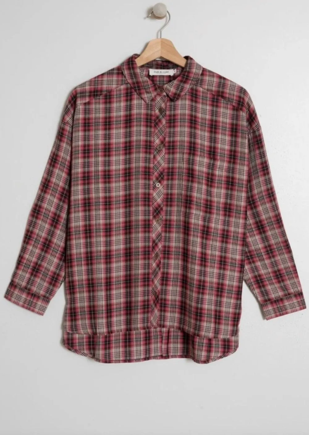 Indi & Cold Tartan Checkered Shirt Lychee
