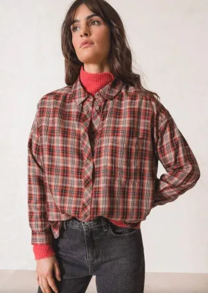 Indi & Cold Tartan Checkered Shirt Lychee