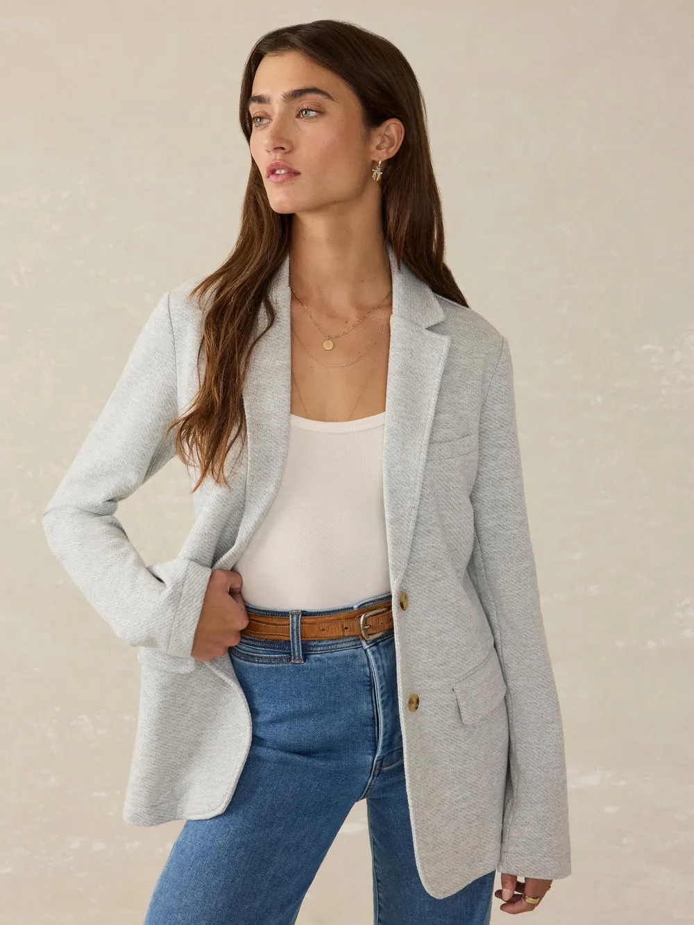 Inlet knit blazer