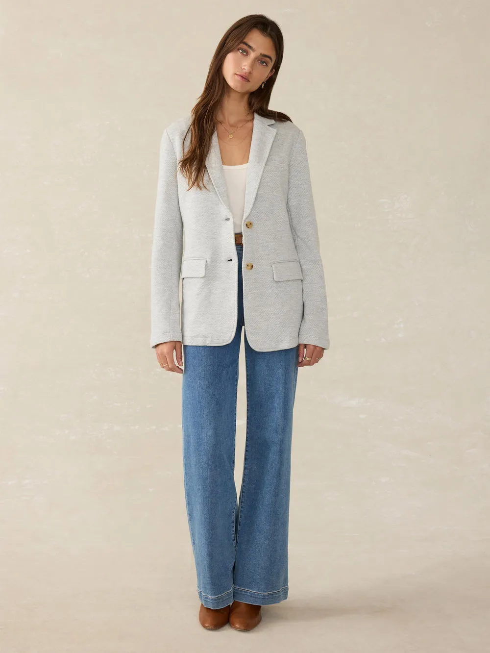 Inlet knit blazer