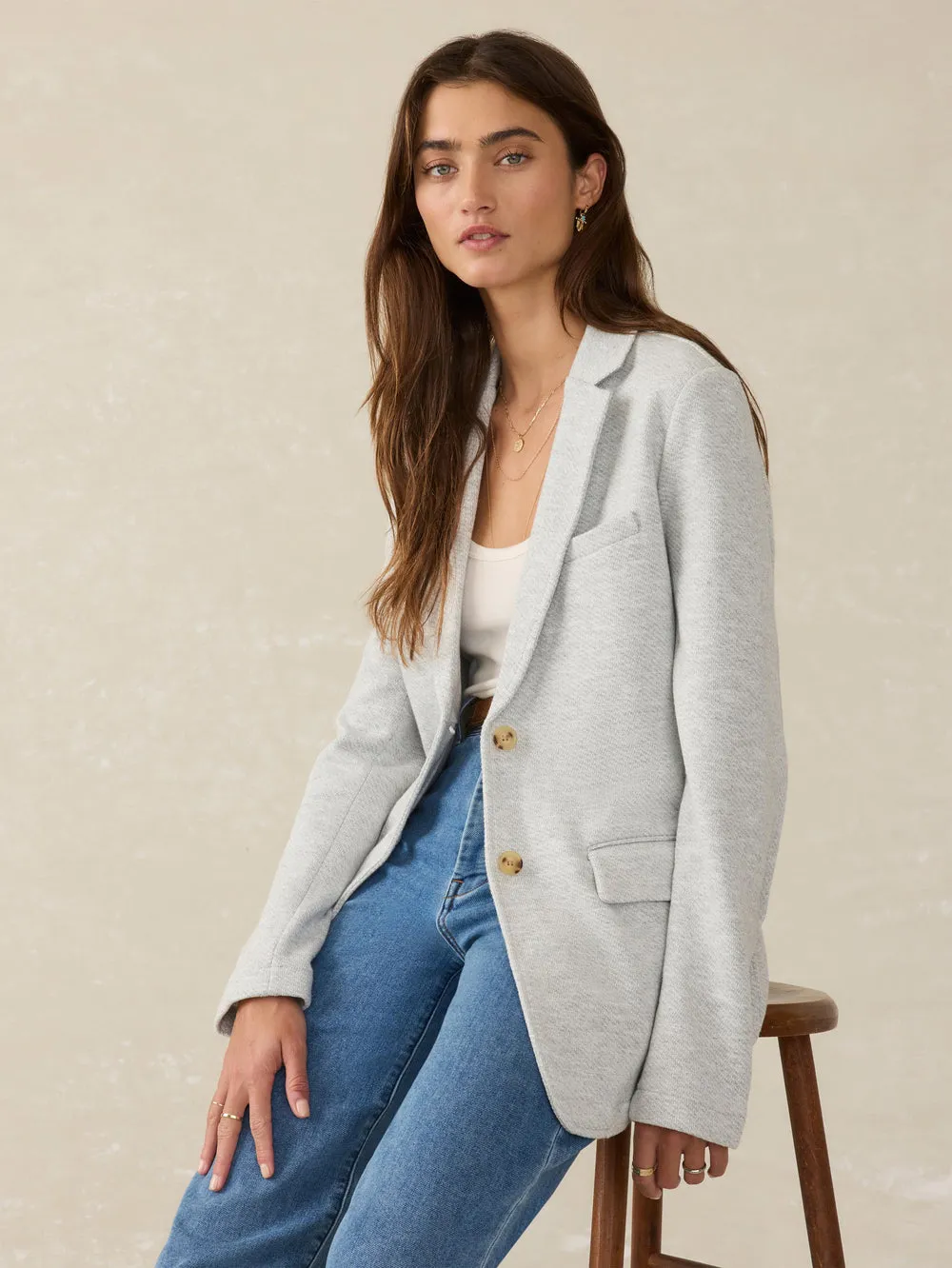 Inlet knit blazer