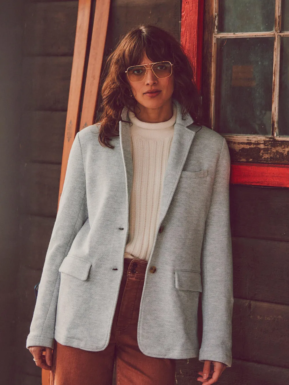 Inlet knit blazer