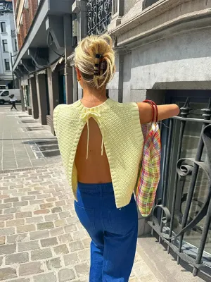 Isabella – Soft Knit Women’s Open-Back Top