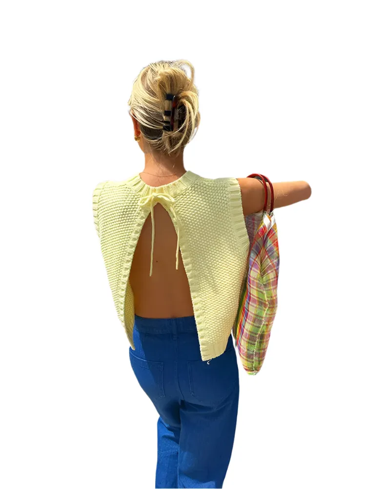 Isabella – Soft Knit Women’s Open-Back Top