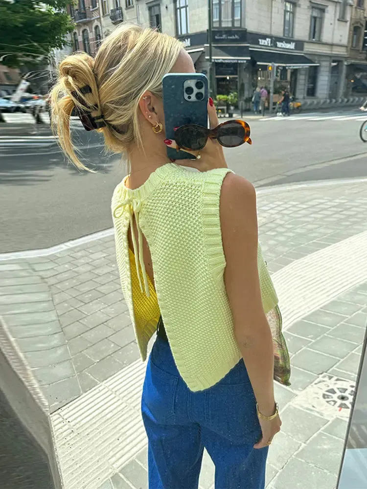 Isabella – Soft Knit Women’s Open-Back Top