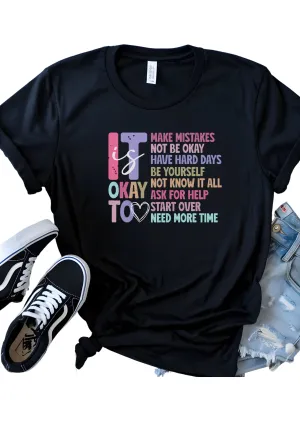 It's Okay to Be Human Bella Canvas T-Shirt