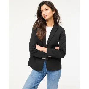 J.Crew Factory Cotton-Blend Two-Button Blazer – Black – Size 6 – NWT