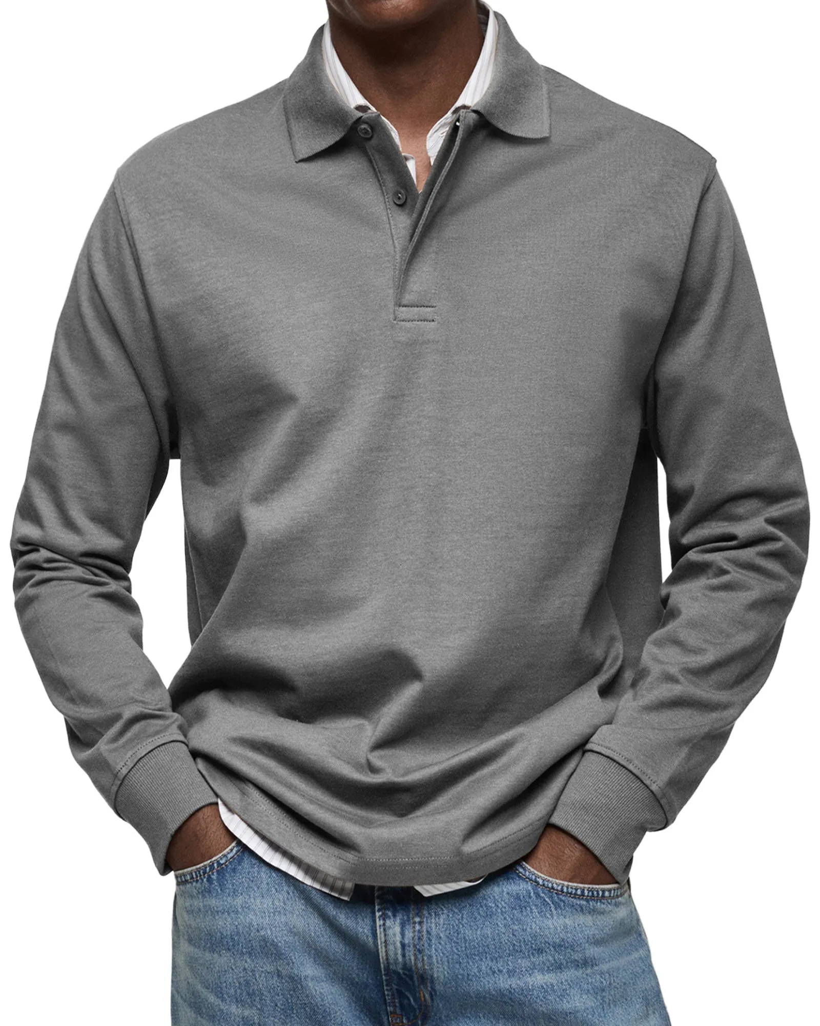 Jeph | Long Sleeve Casual Polo
