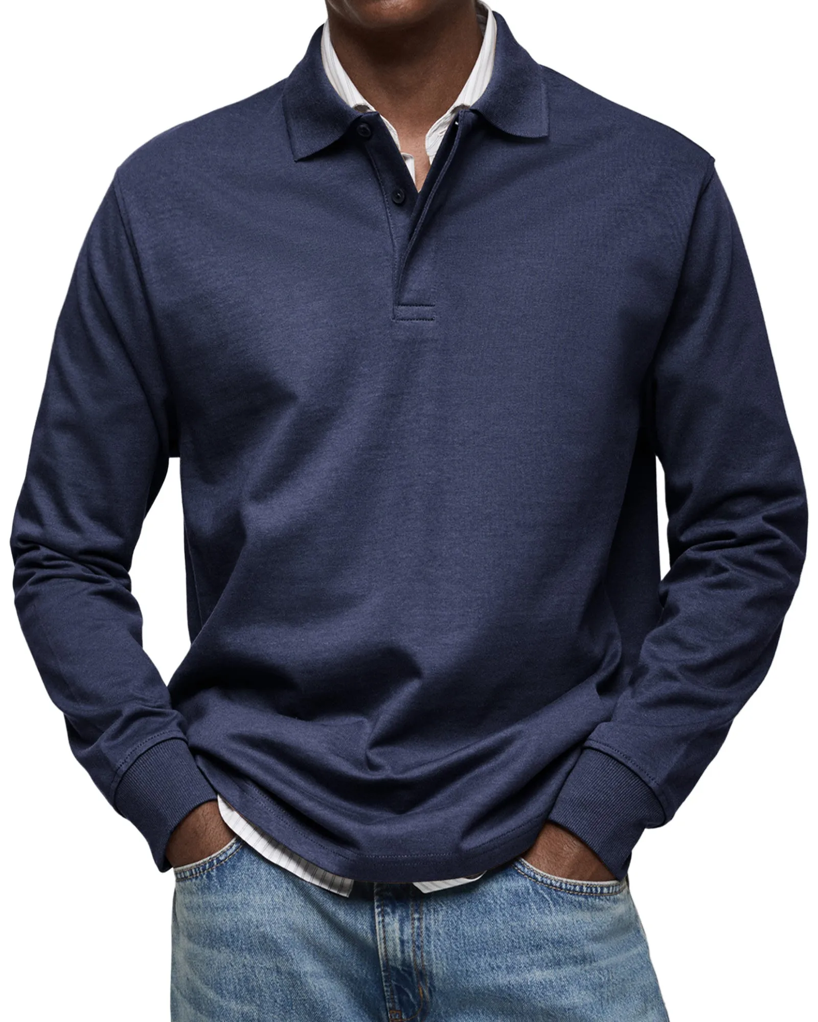Jeph | Long Sleeve Casual Polo