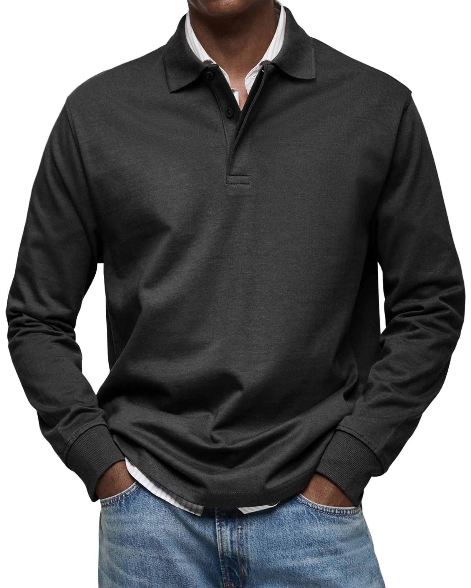 Jeph | Long Sleeve Casual Polo