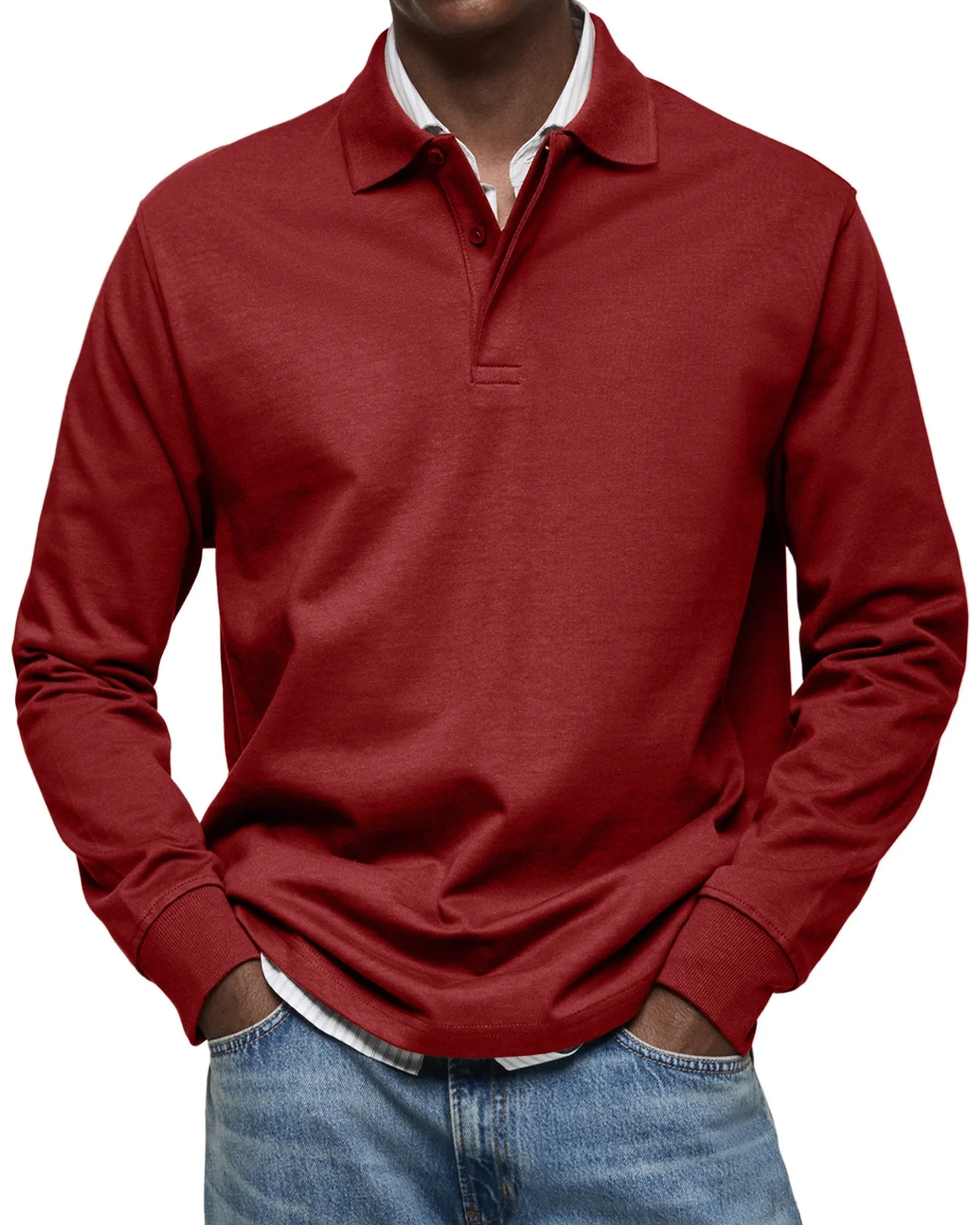 Jeph | Long Sleeve Casual Polo