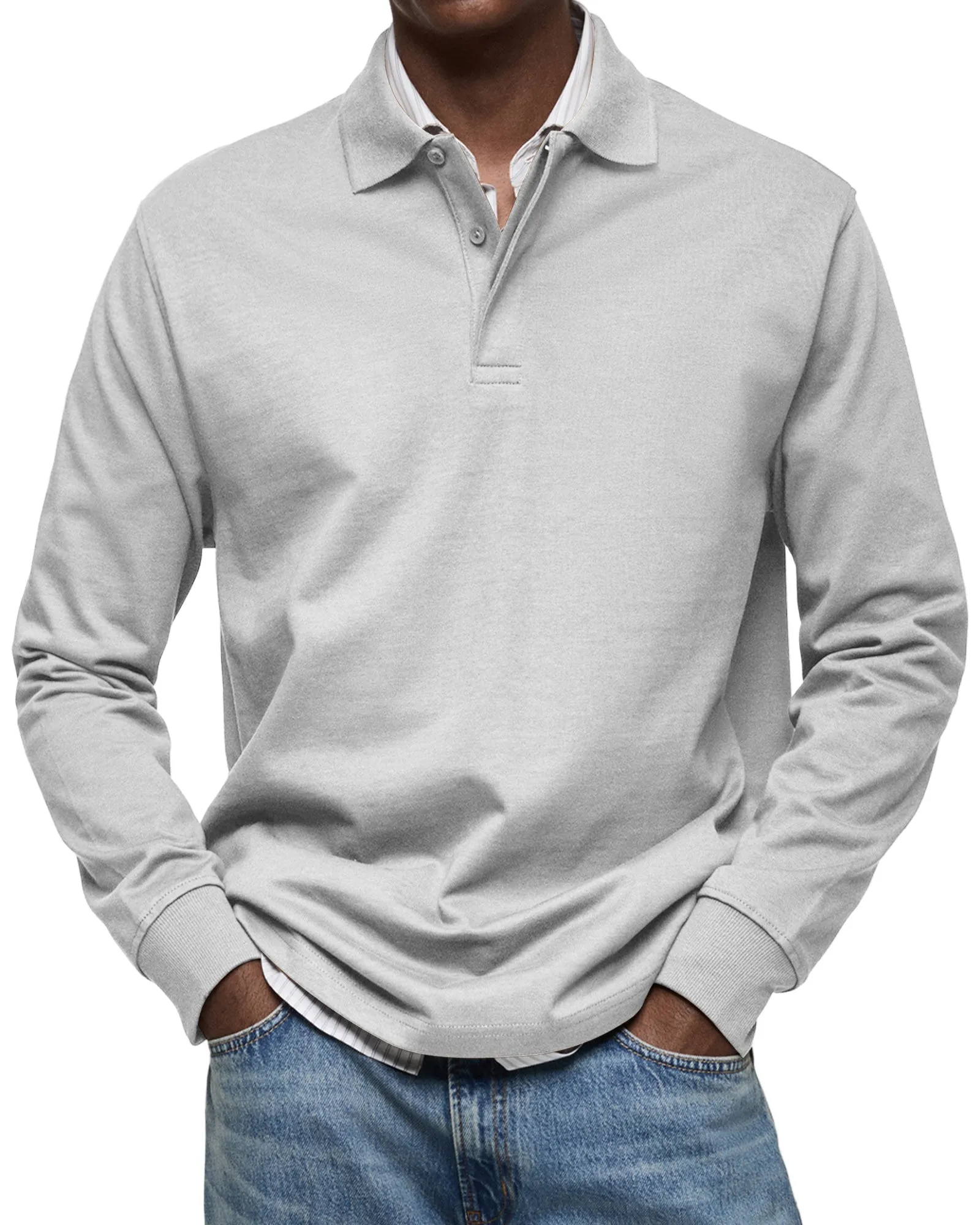 Jeph | Long Sleeve Casual Polo