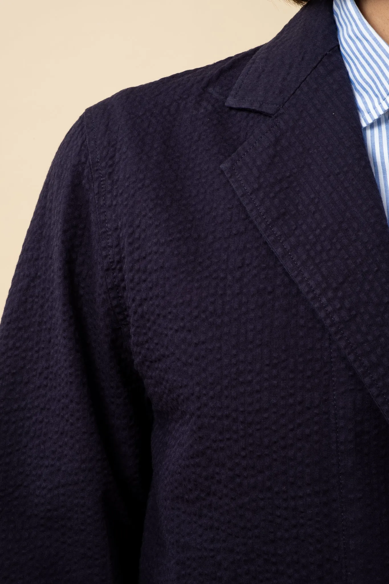 Jobby Blazer Seersucker -  Deep Blue