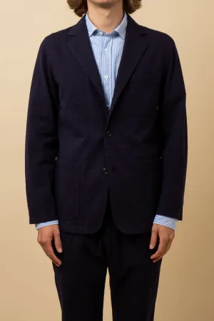 Jobby Blazer Seersucker -  Deep Blue
