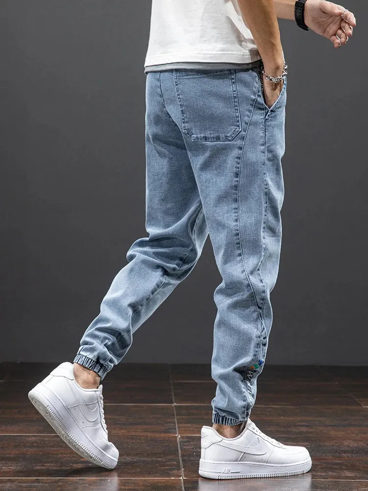 Jogger Max™ | Men's Streetwear Denim Jogging Pants | Relaxed Fit, Soft Cotton Blend, Elastic Waistband & Side Pockets