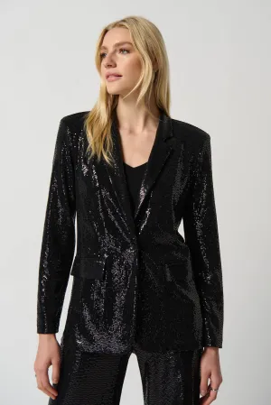 Joseph Ribkoff Novelty Knit Blazer with Shawl Collar Jr234240