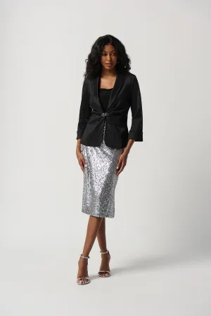 Joseph Ribkoff Taffeta Fitted Blazer With Shawl Collar Jr234144