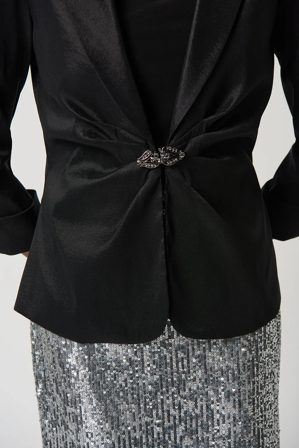 Joseph Ribkoff Taffeta Fitted Blazer With Shawl Collar Jr234144