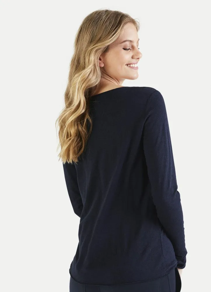 Juvia Long Sleeve  Crew Neck Tee J81500113