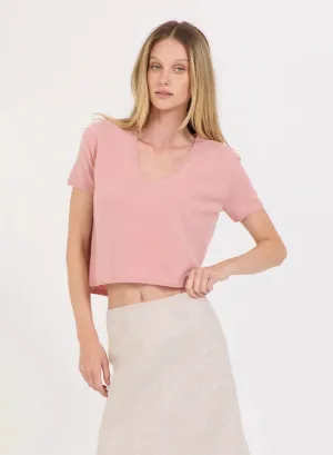 KADRI CASHMERE VNECK TEE 021725