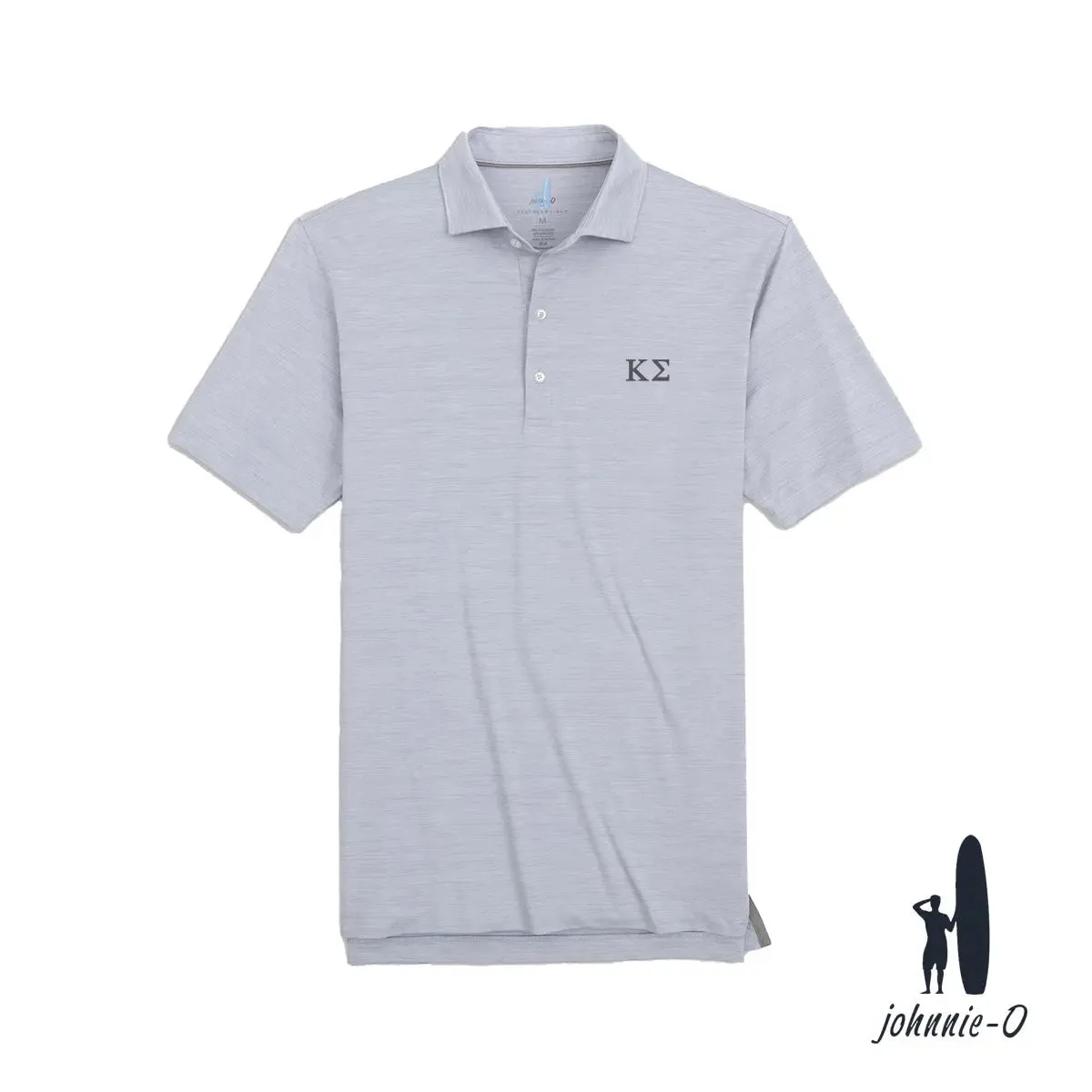 Kappa Sig Johnnie-O Heather Grey Polo