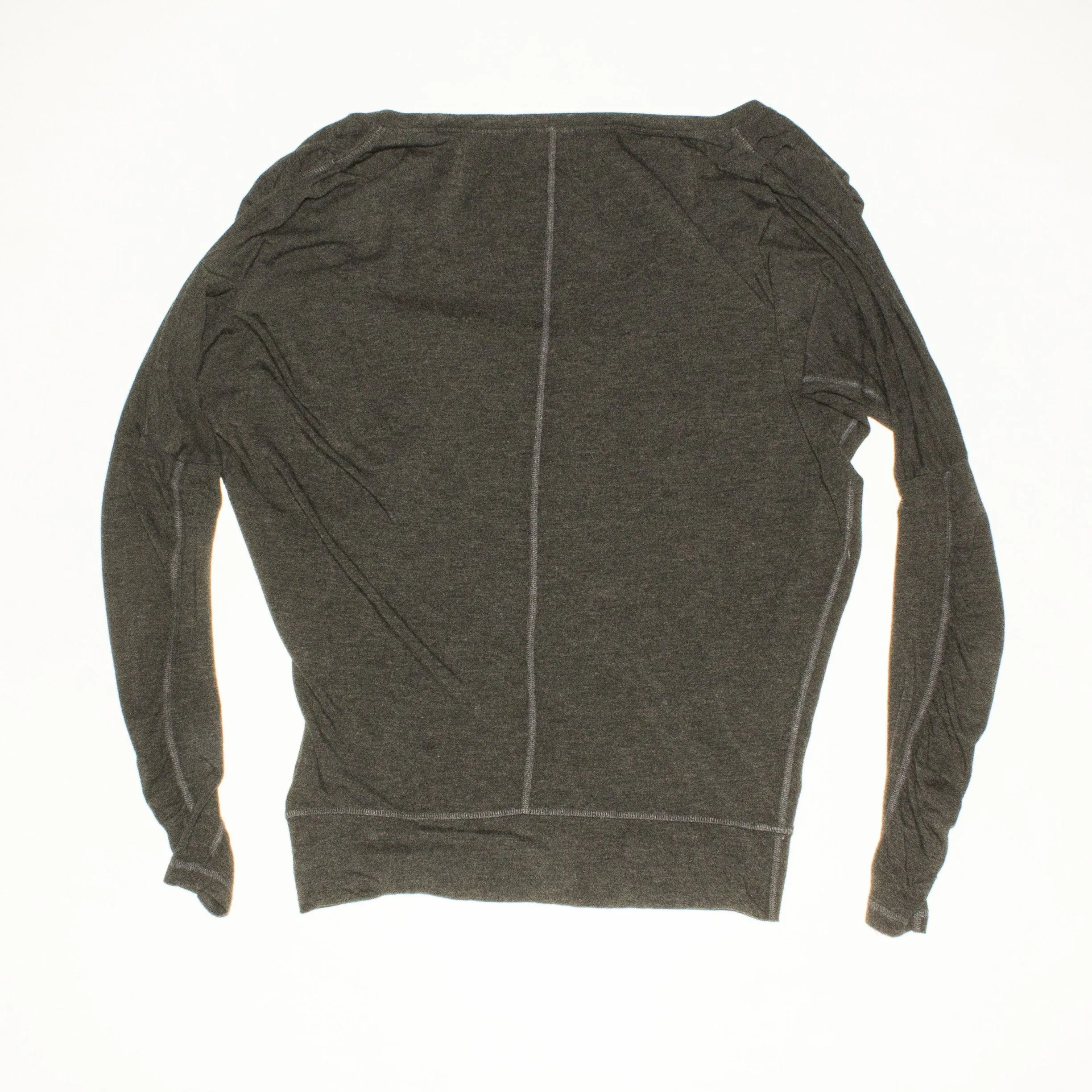 KARMA ATHLETICS Charcoal Loose Fitting Long Sleeve Shirt Size S