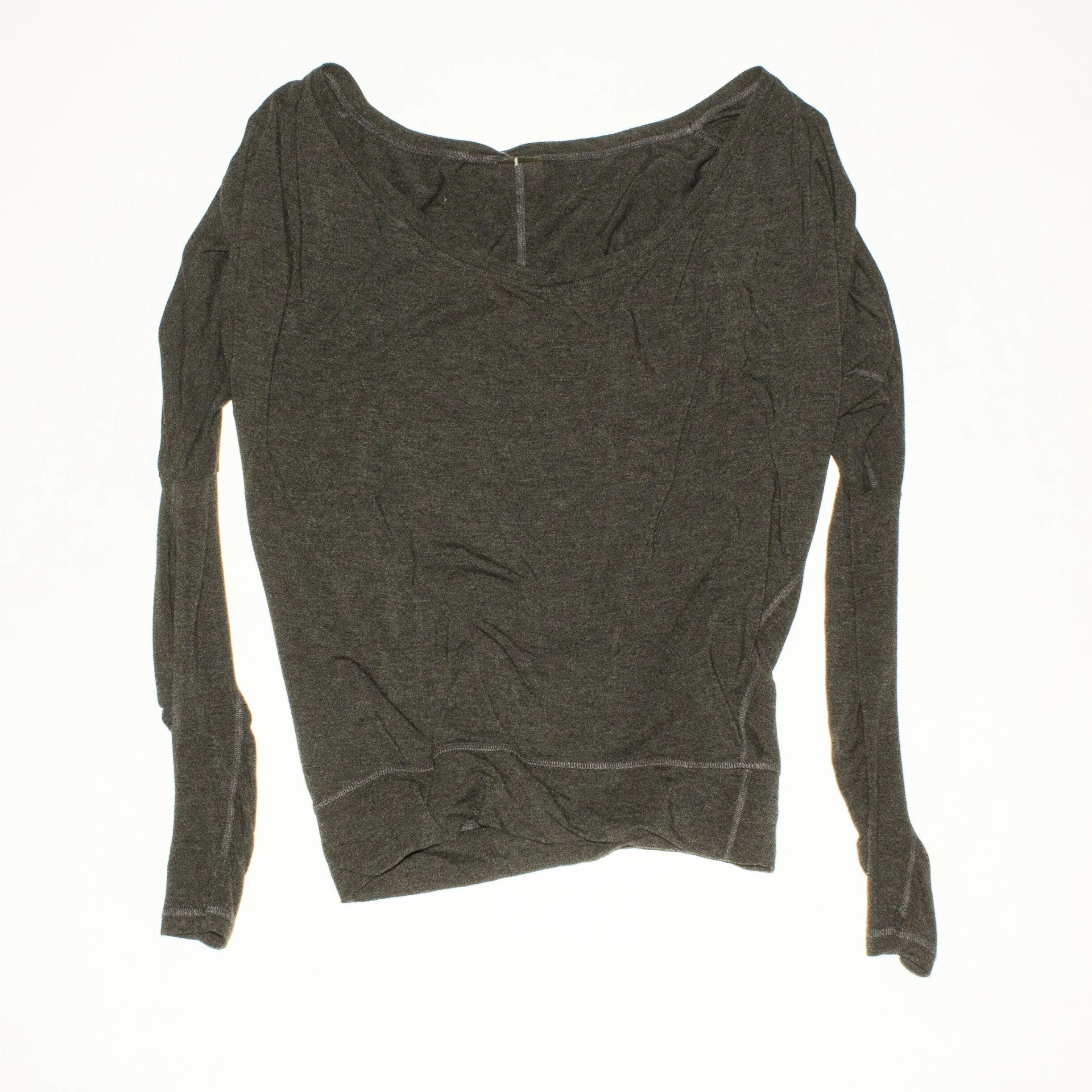 KARMA ATHLETICS Charcoal Loose Fitting Long Sleeve Shirt Size S