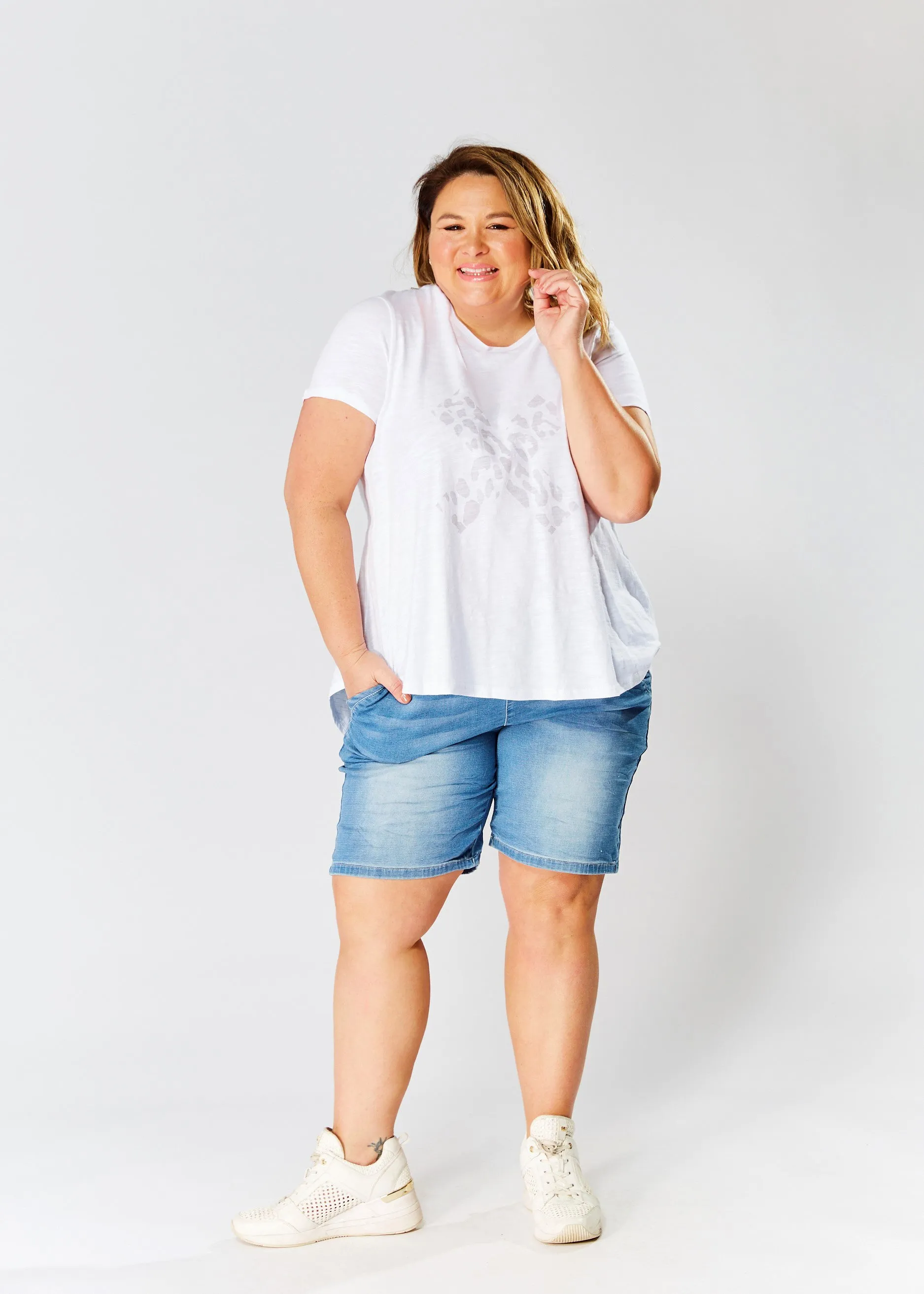 Karter Tee - Grey X Leopard