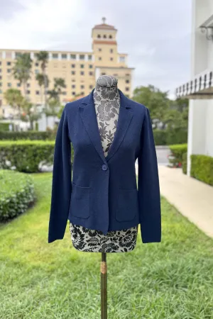Kinross Back Rib Blazer in Navy
