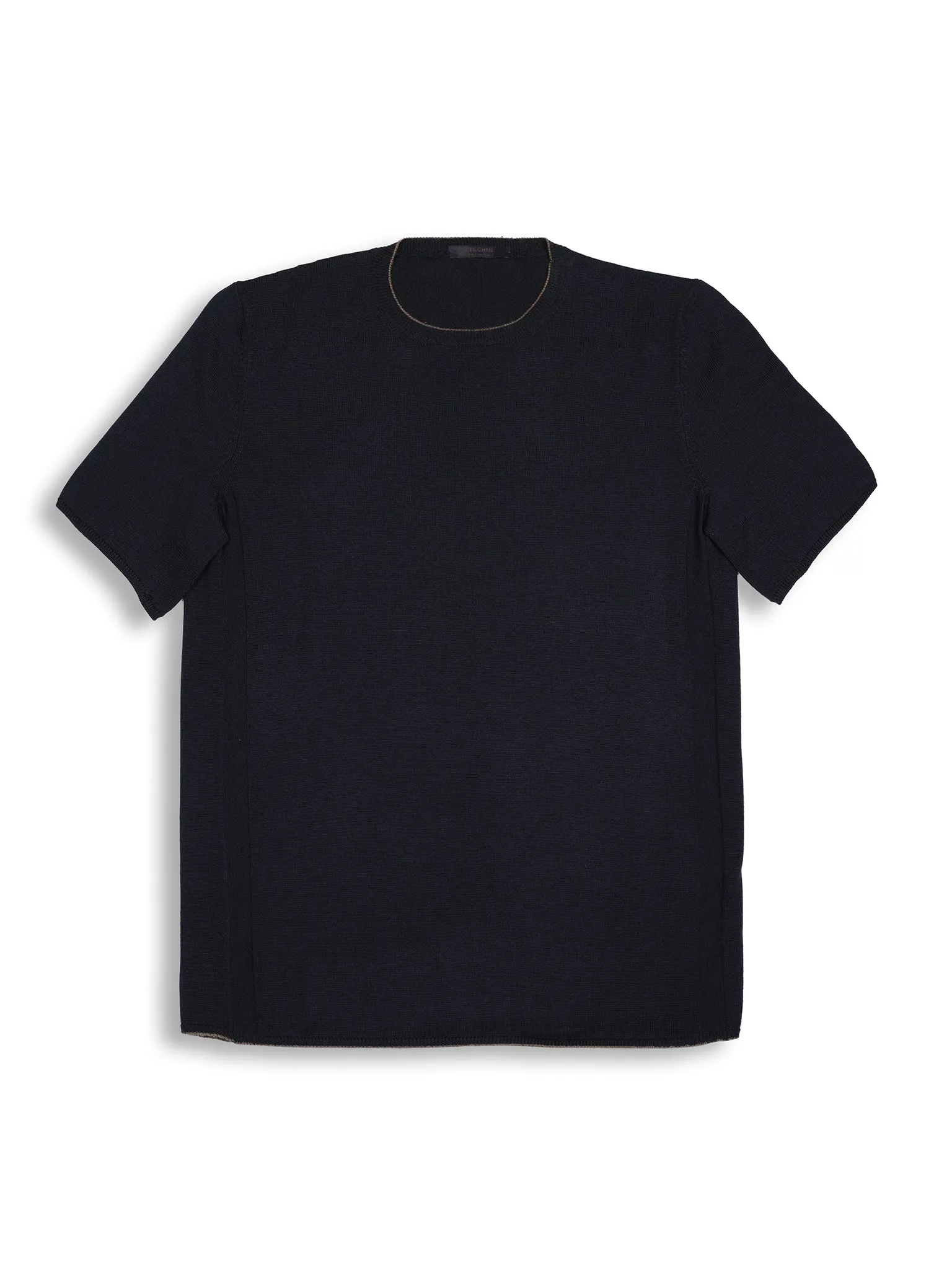 Knit Sweater Tee Shortsleeve Navy