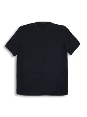 Knit Sweater Tee Shortsleeve Navy