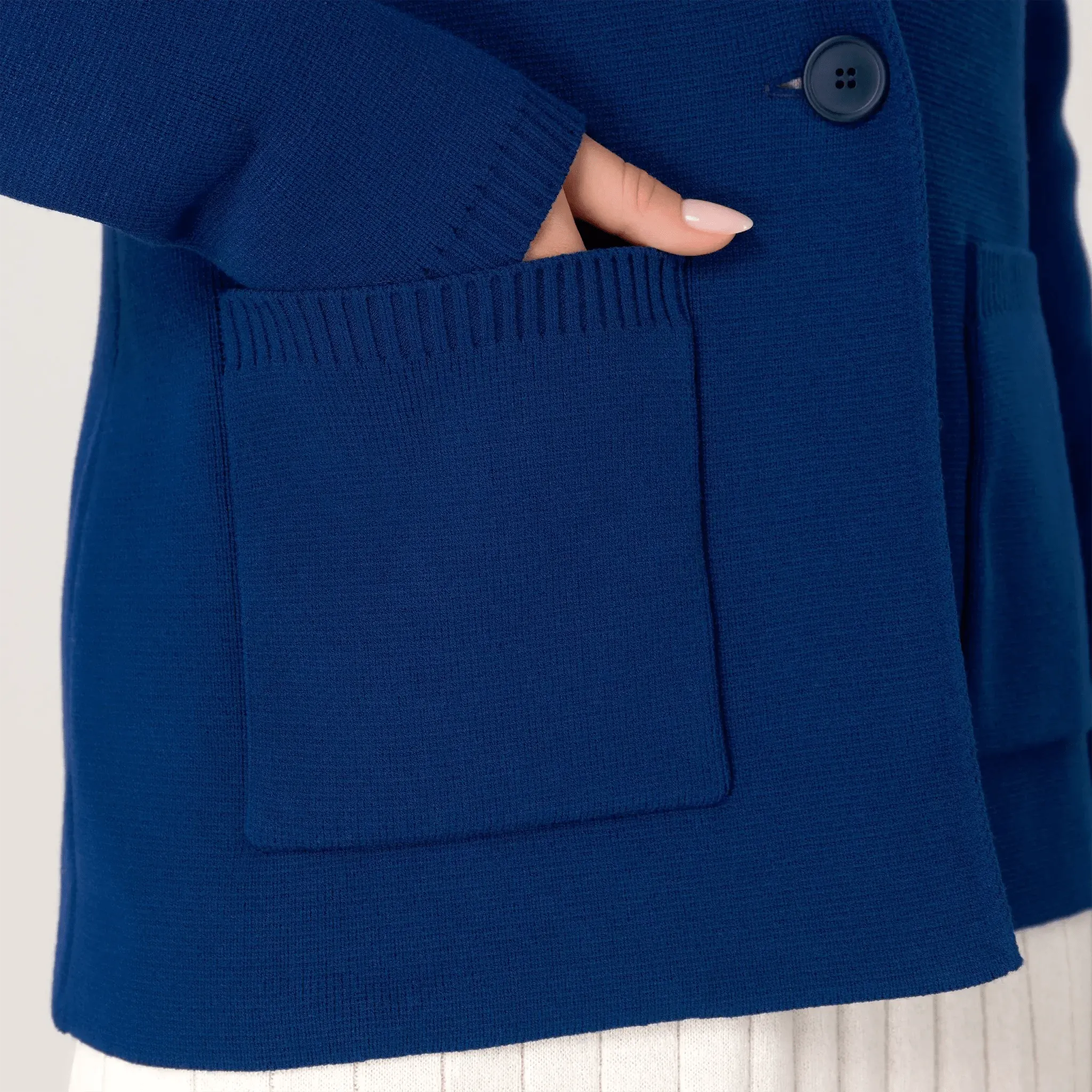 Knitted Blazer - SEASONAL NAVY