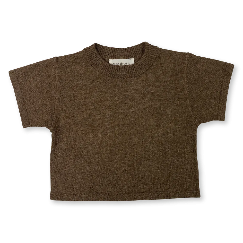 Knitted Organic Tee Mud