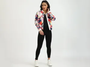 Ladies Printed Bomber Jacket
