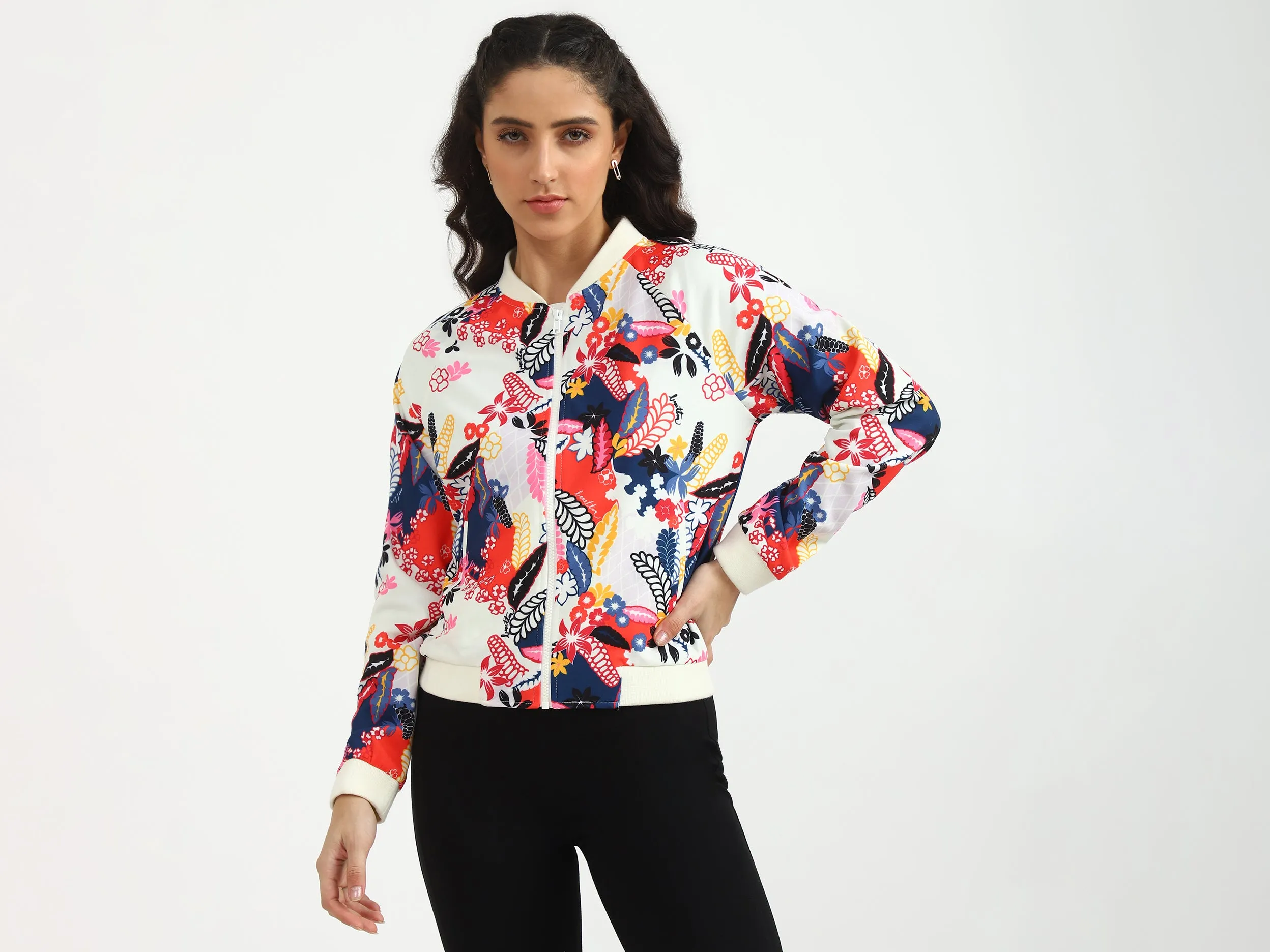 Ladies Printed Bomber Jacket