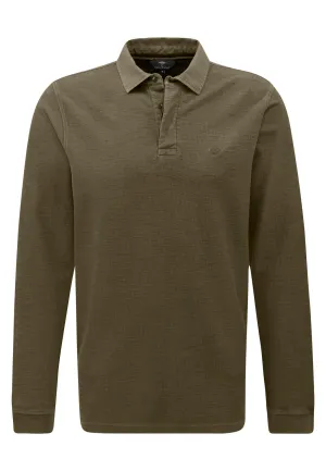 Langarm-Shirt mit Polo-Kragen