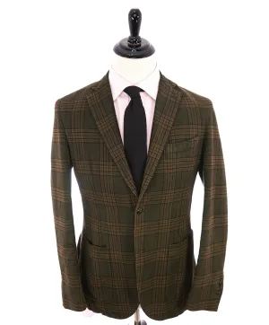 L.B.M. 1911 -By Luigi Bianchi Mantova Bold Plaid Check Washed Cotton Blazer - 38R
