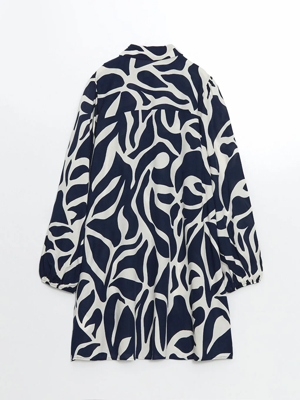 LCWAIKIKI Classic Navy Blue Patterned Women Shirt Tunic