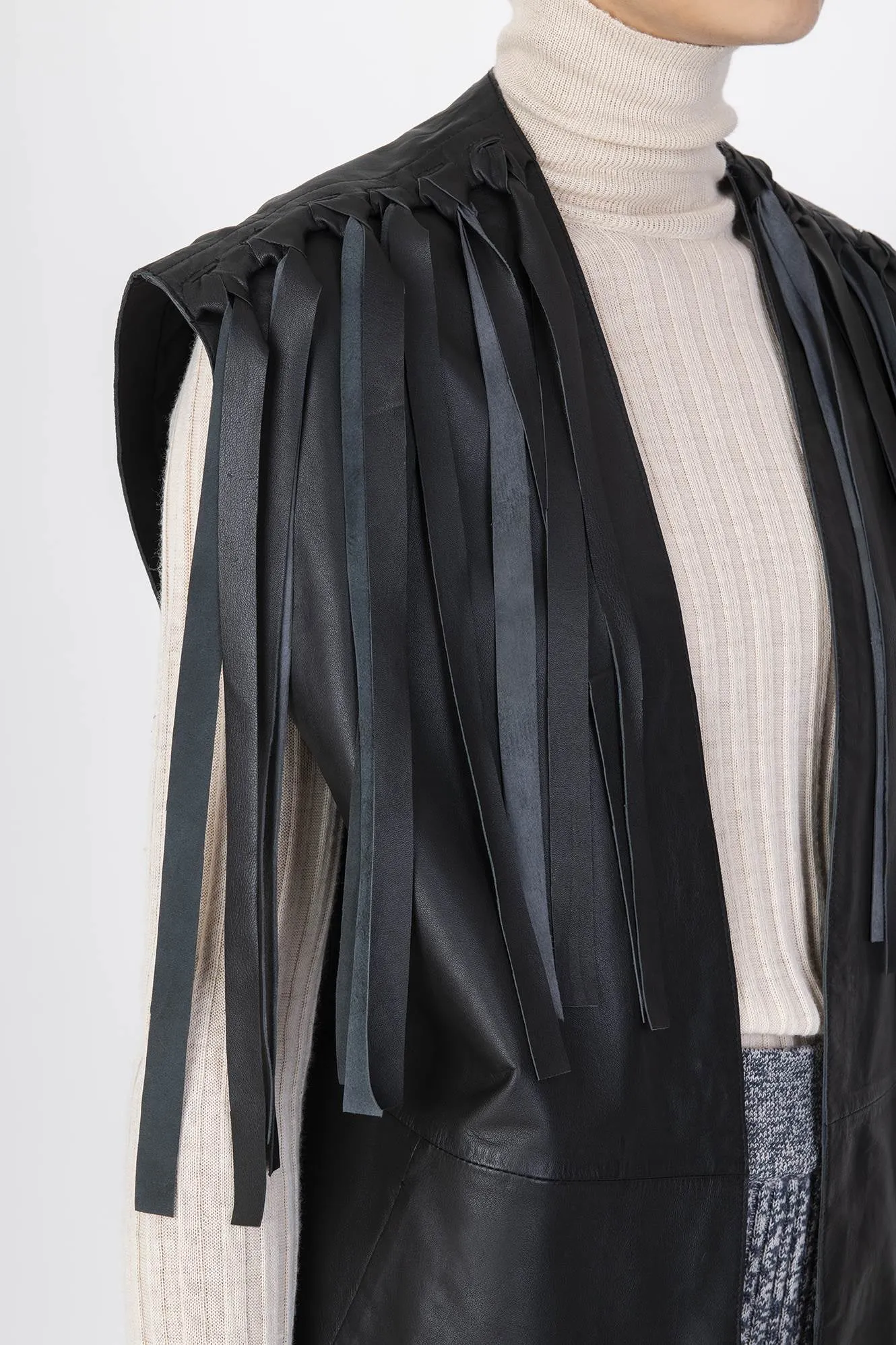 LEATHER GILET
