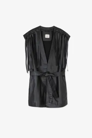 LEATHER GILET