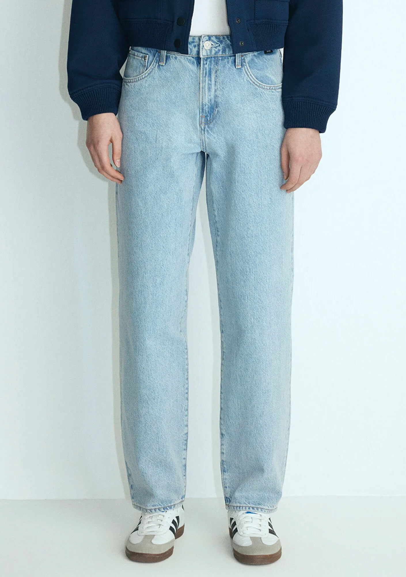 Leila Bleached Real Blue Jean Pants