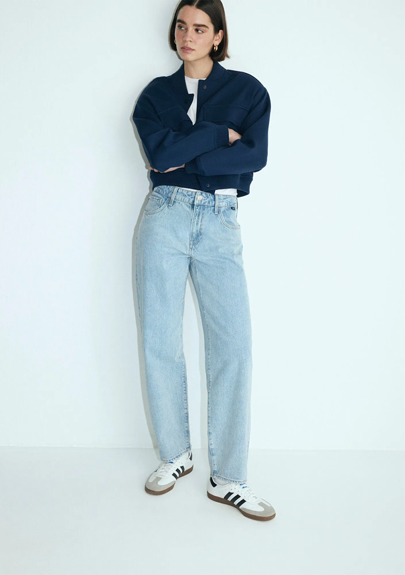 Leila Bleached Real Blue Jean Pants