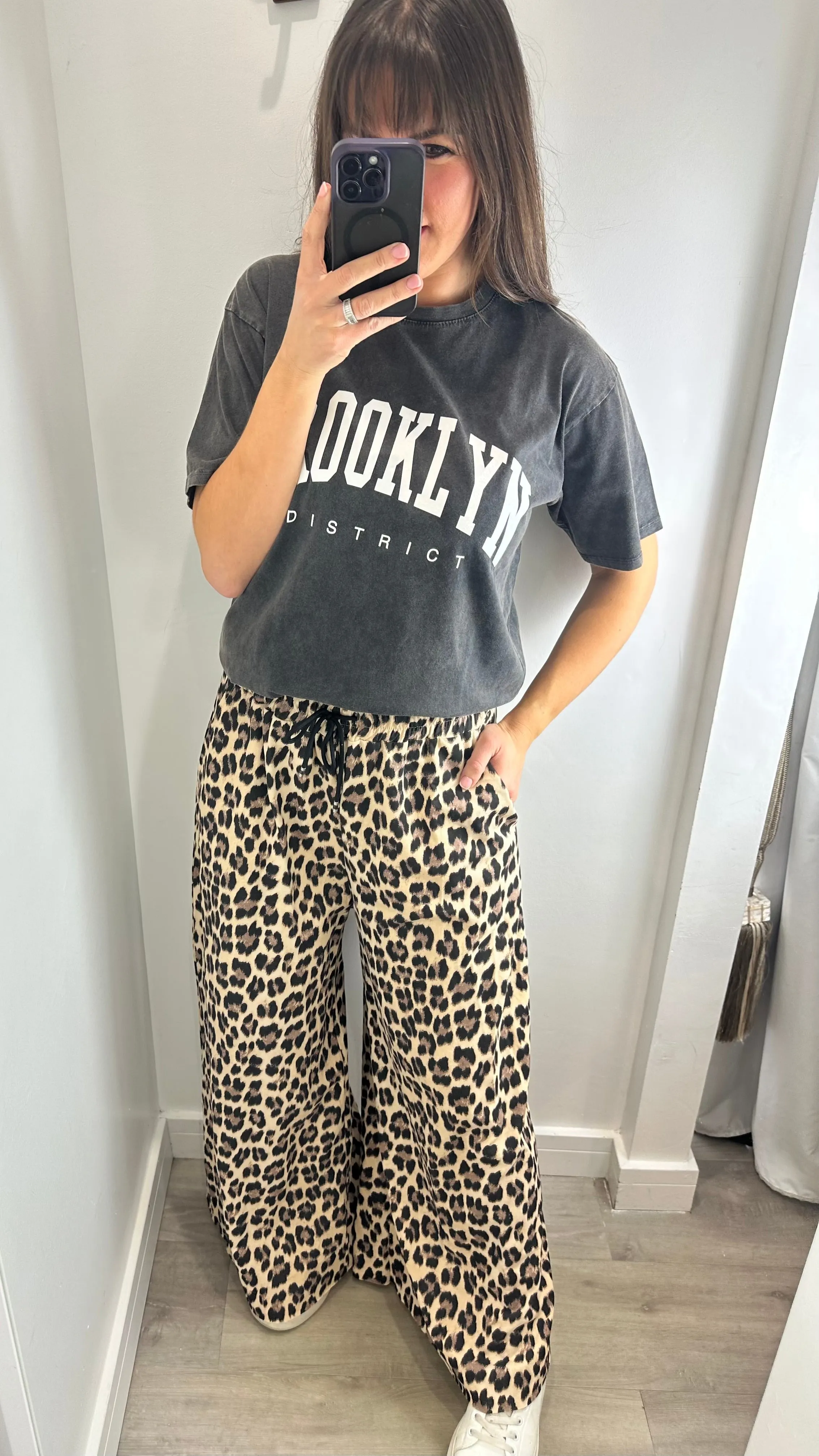 LEOPARD PALAZZO PANT