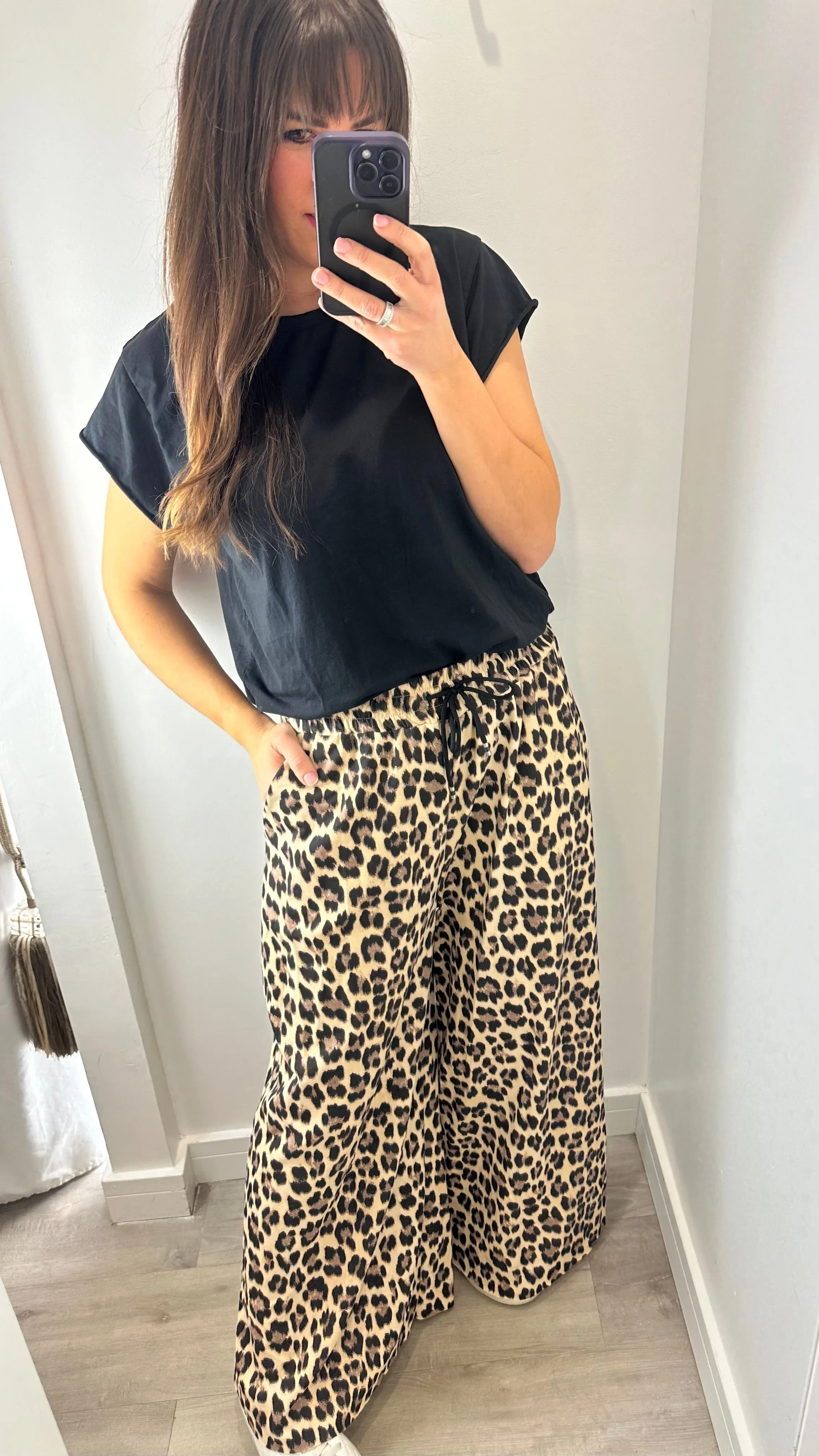 LEOPARD PALAZZO PANT