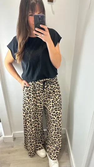LEOPARD PALAZZO PANT