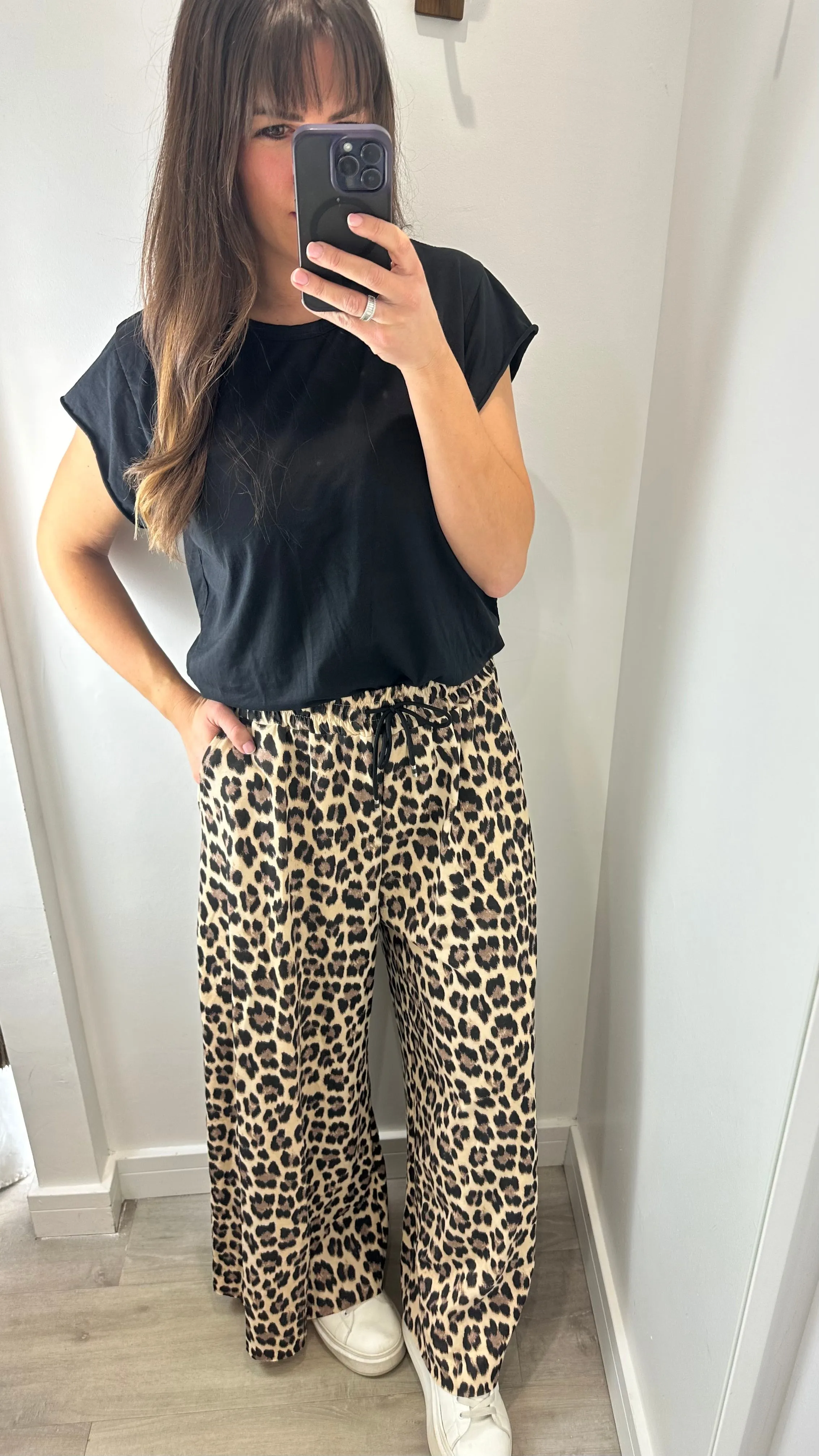 LEOPARD PALAZZO PANT